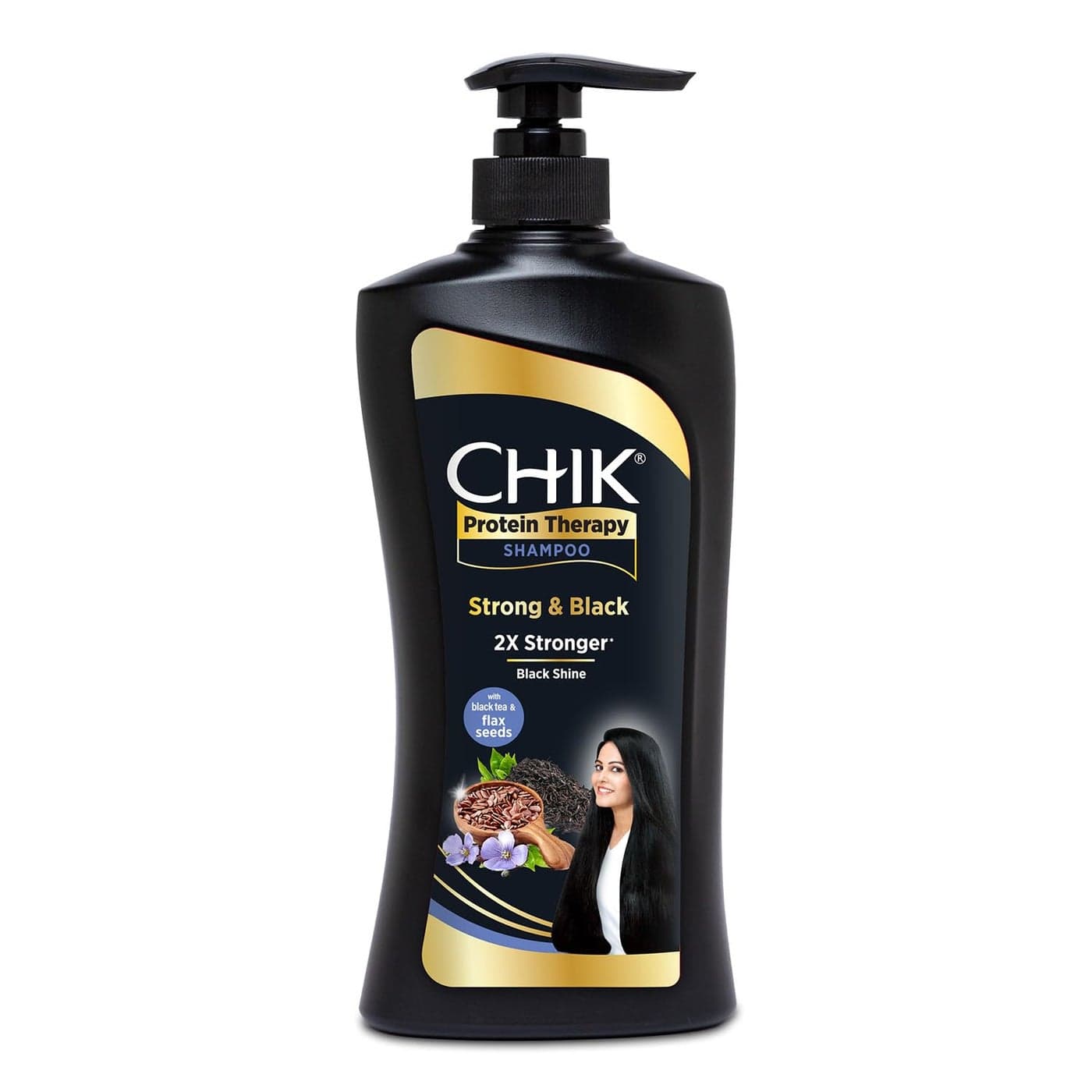 Chik Protein Solution Thick And Glossy Shampoo With The Goodness Of Badam Protein Bhringraj Oil And Black Tea For Gorgeous Shiny Hair For Men Women1L