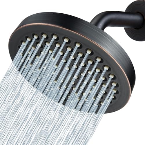 Voolan High Pressure Rain Shower Head 6 PressureBoosting Ideal for Replacement Fixed Bathroom Showerheads Easy to Install RenterFriendly OilRubbed Bronze