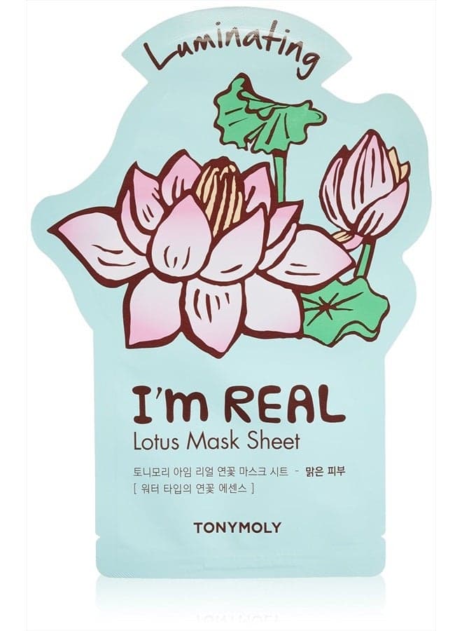 I'm Real Lotus Luminating Tee Mask, Pack of 1