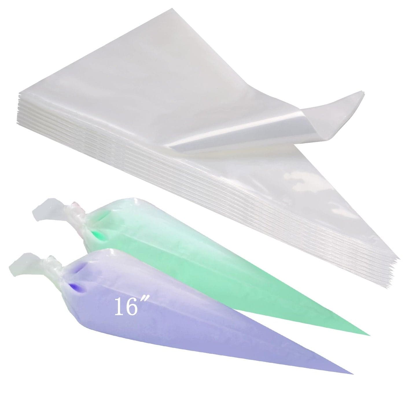 16Inch Disposable Piping Bags 100 Count Extra Thick NonSlip Pastry Bags with AntiBurst Design for Cake Decorating Cupcakes Cookies Baking Supplies