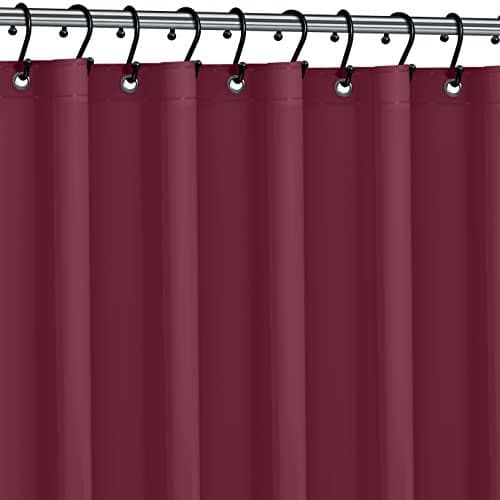 Premium Shower Curtain Liner, 72"W X 72"H - PVC-Free, 6G PEVA Shower Curtain with 12 Rust Proof Grommets And Magnet-weighted Bottom Hem - Moisture Stain Proof Shower Curtain Liner - Burgundy