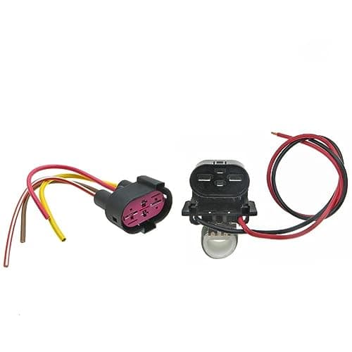 HWATPS 13427161 Radiator Fan Blower Motor Resistance + Plugs Connect for Chevrolet Cruze 1.4L 1.6L 2.0L 2011-2016 Replace 13427160