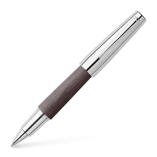 FaberCastell emotion Wood and Chrome Rollerball Pen Black