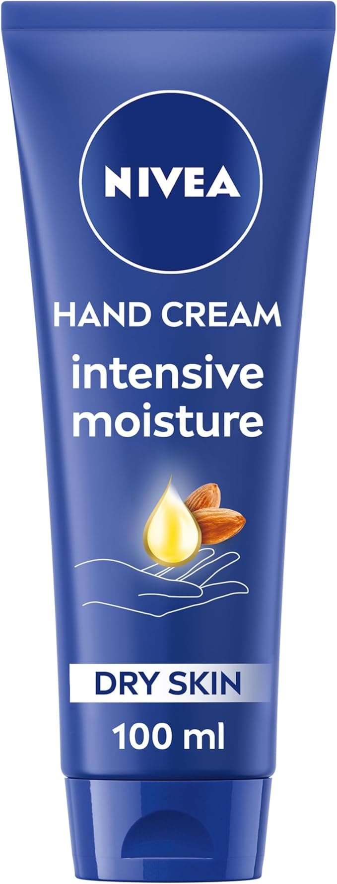 NIVEA Intensive Moisture Hand Cream 100ml Nourishing Hand Cream with Almond Oil and Shea Butter Daily Intensive Moisturising Hand Lotion for Dry Hands