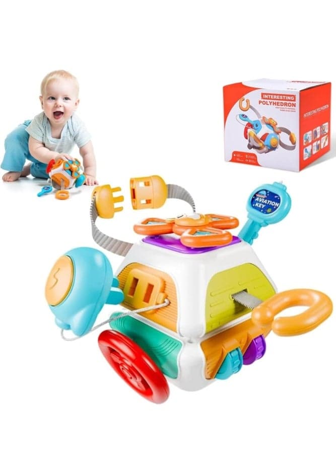 10-in-1 Baby Busy Board Cube – Montessori Sensory Activity Toy for Toddlers & Infants