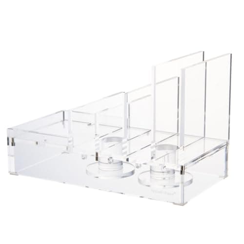 RUSSELLHAZEL Acrylic Tech Collator Charging Station for Phone Tablets and Earbuds Desk Accessories 8 x 4 x 5