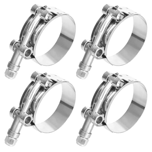 T Bolt Hose Clamp 15 Inch MinerGuy Stainless Steel Working Range 46mm52mm for 15 Hose ID Turbo Intake Intercooler Clamp 4 Pack