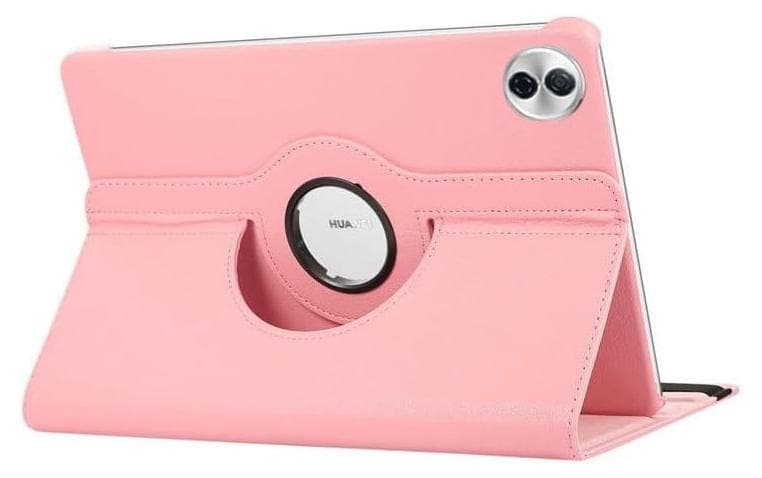 Case Compatible with Honor Pad 10 12.1 Inch (2025) HEY3-W00/HEY3-W10, PU Leather Cover Sleep Wake Function 360 Rotating Stand Protective Shell (Pink)