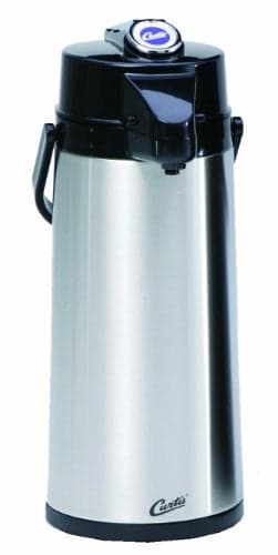 Wilbur Curtis Thermal Dispenser Air Pot 22L SS Body SS Liner Lever Pump Commercial Airpot Pourpot Beverage Dispenser TLXA2201S000 Each