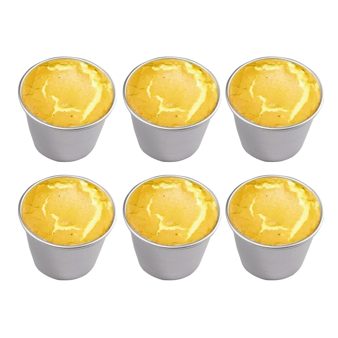 Set of 6 Nonstick Individual Tumblers Popovers Chocolate Molten Pans Pudding Cups Raspberry Souffle Pot Darioles Ramekins Brownies Mold Size 3 Inches