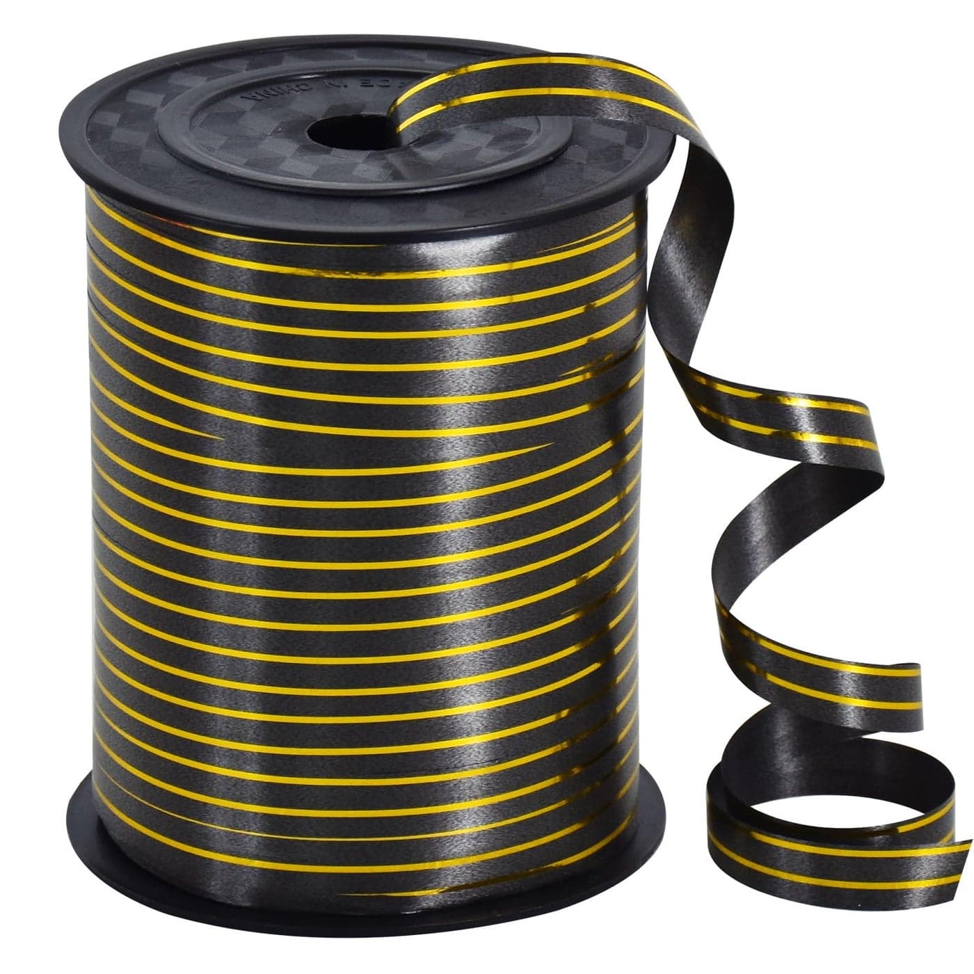 TONIFUL Curling RibbonBlack Gold Balloon Curling Ribbons250 Yards Balloon String for DIY DecorGift WrappingRibbons and Bows for Christmas New Year Birthday Gifts Halloween Graduation Supplies