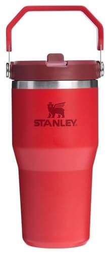 STANLEY IceFlow 2.0 Flip Straw Tumbler with Handle 20 oz | Twist On Lid and Flip Up Straw | Leak Resistant Water Bottle | Insulated Stainless Steel | BPA-Free | Chili Red