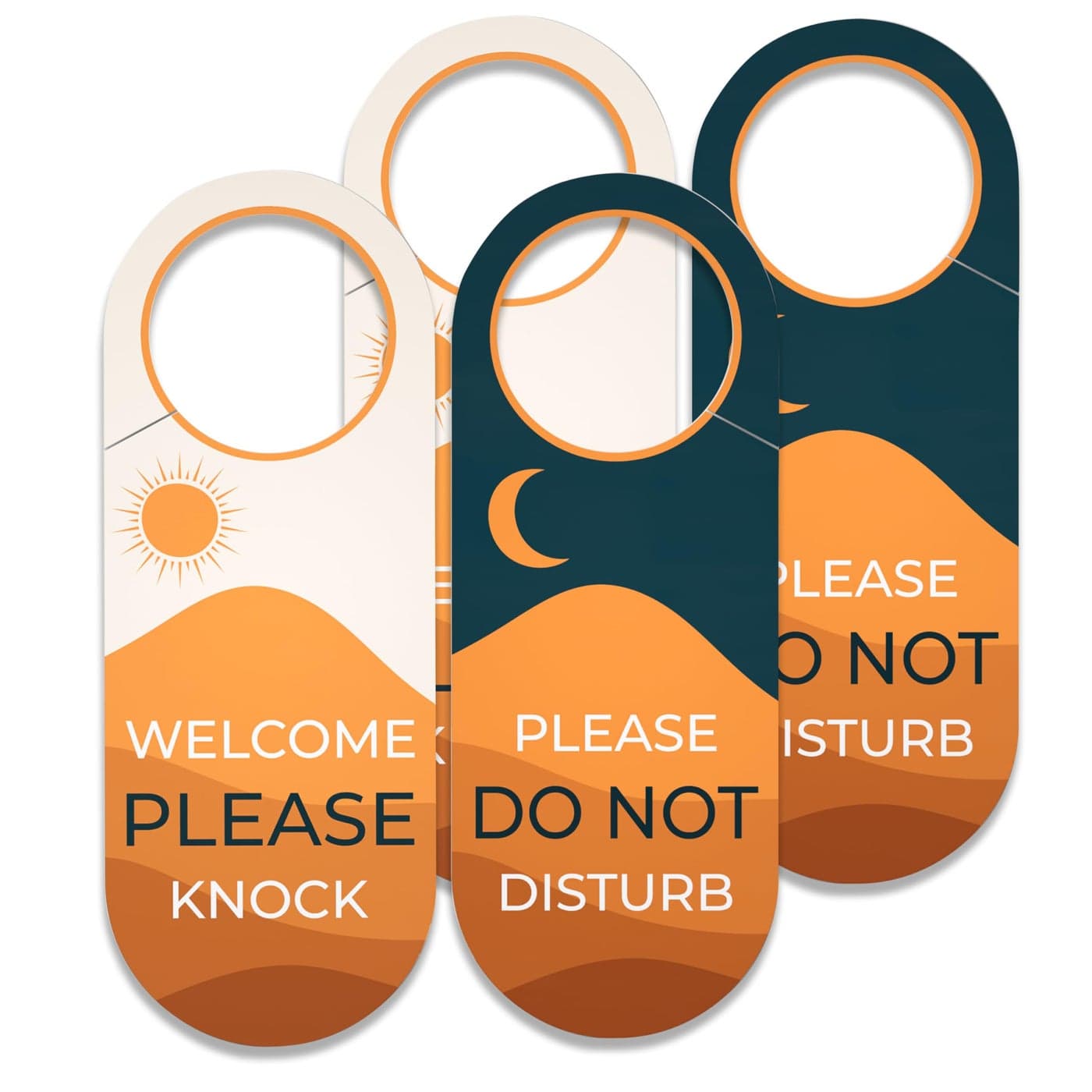 Do Not Disturb Door Hanger Sign Welcome Please Knock 2 Pack 9 x 35 Universal Fit Perfect Signs for Bedroom Hotel Home Office for Privacy and Ensure People Do Not Enter