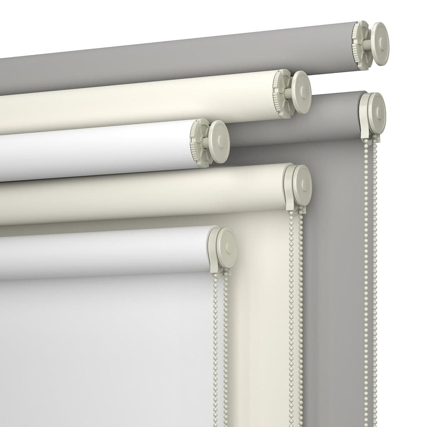 No Drill No Tools 100 Blackout Roller Shade UV Protection EasyCare Fabric Roller Blind for Windows Doors Pull Down Window Shade Grey 32 W x 75 H