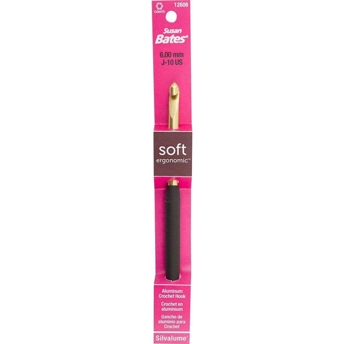Susan Bates Soft Ergonomic Silvalume Crochet Hook