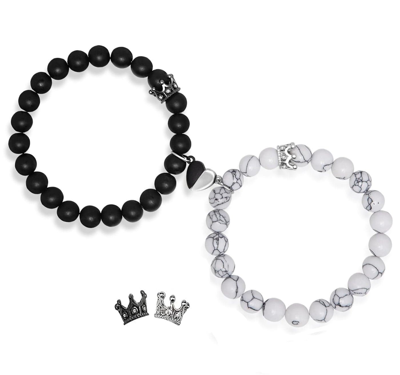 Smilelife Magnetic Couples Bracelets - His and Hers Matching Set, Forever Bracelets for Couples, Perfect Long Distance Relationship Gifts and Valentines Presents