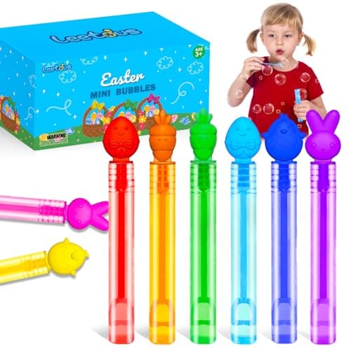200 Pack Easter Classroom Gifts Prize for Kids Bulk Mini Bubble Easter Basket Goody Bags Stuffers Fillers for Toddler Non Candy Party Favor Supplies for Boys Girls Small Bunny Egg Toys Treat Stuff