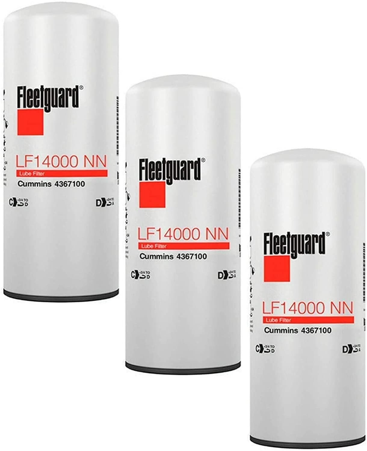 LF14000NN Fleetguard Lube Filter Pack of 3 Replaces Fleetguard LF9080