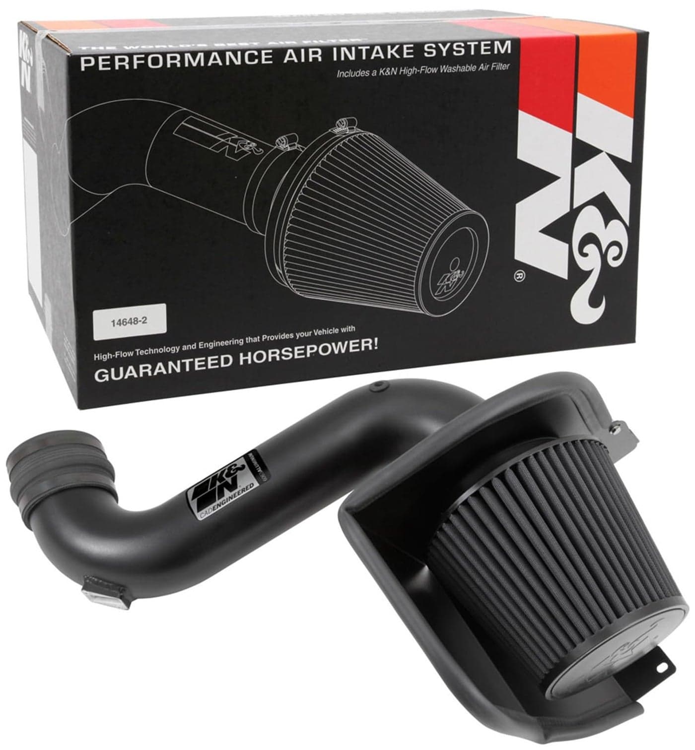 K&N Cold Air Intake System: Dry-Flow Air Filter, Increase Performance & Towing: Compatible with 2007-2010 Chervlot/GMC: Silverado 2500 & 3500, Sierra 2500 & 3500, 71-3066