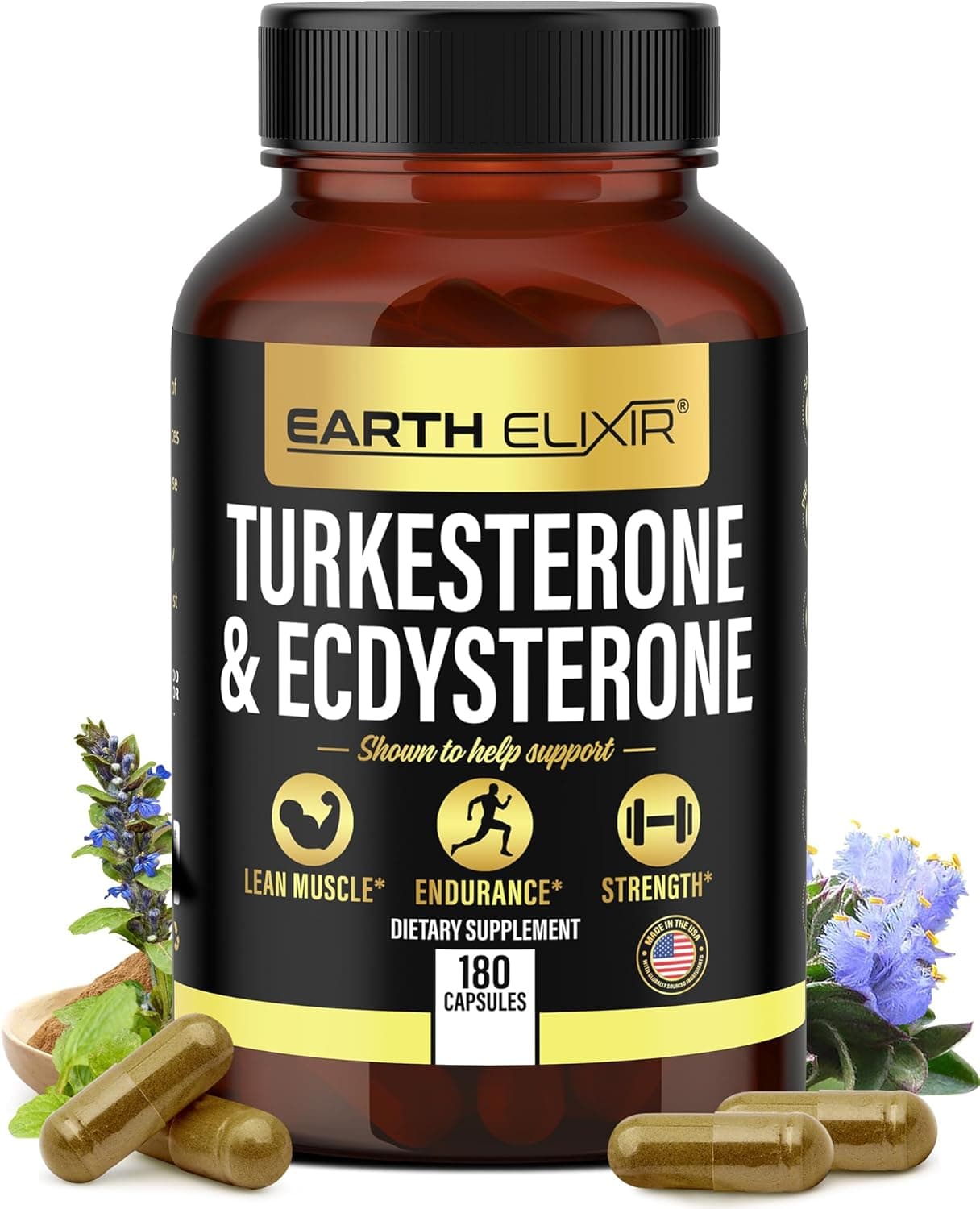 Turkesterone Ecdysterone High Potency Turkesterone Supplement for Men Women with 95 Beta Ecdysterone Hydroxypropyl Beta Cyclodextrin 180 Capsules 45Day Supply