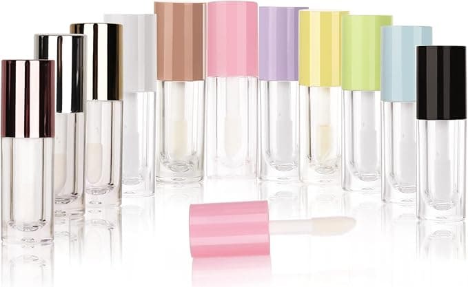 COSIDEA 14pcs Empty purple 6ml big brush lip gloss tubes for DIY lip gloss lipgloss containers