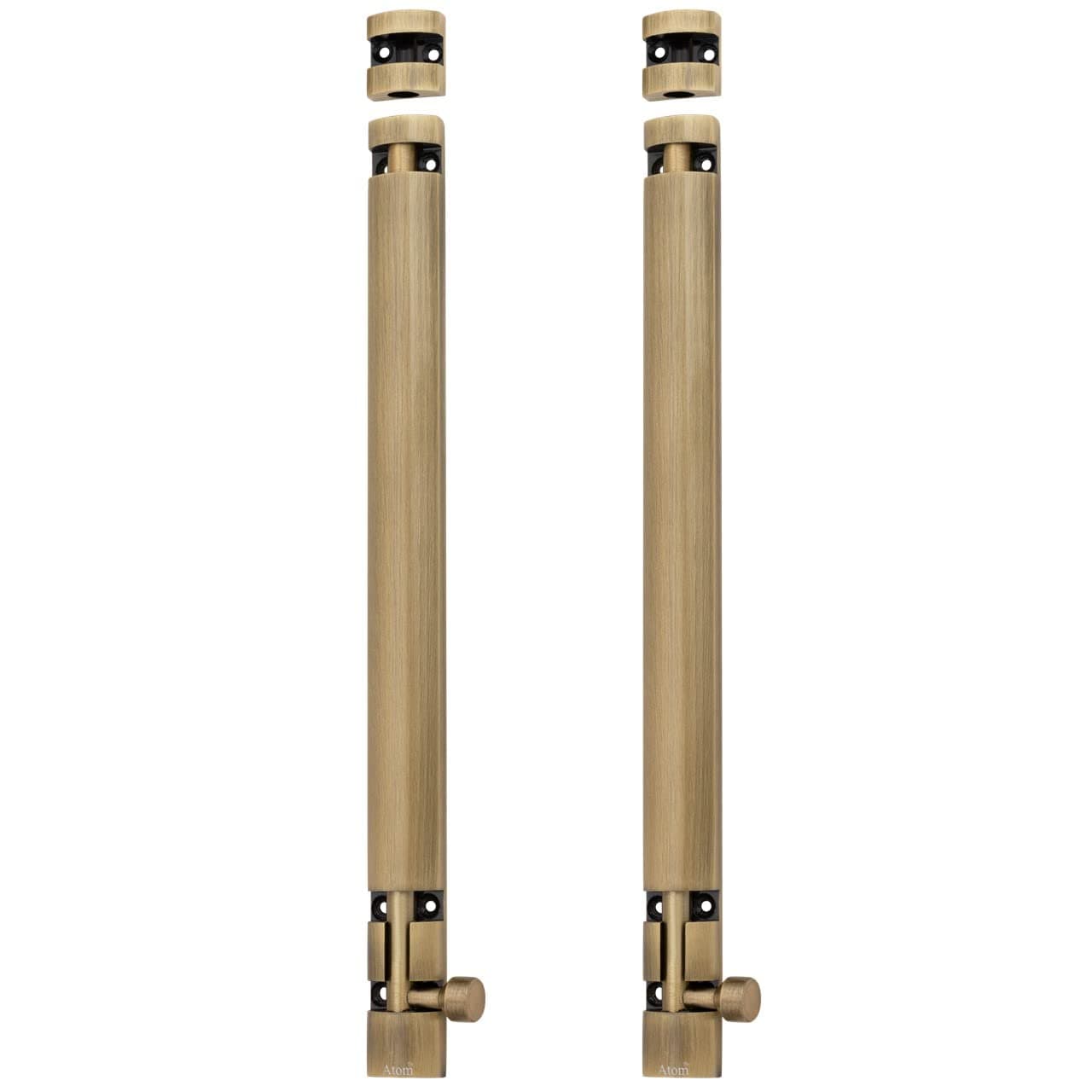 Atom 2 Pack 18 inch Aluminium Tower Bolt Brass Antique Finish Home and Offices Doors and Windows Tower Bolt TB002