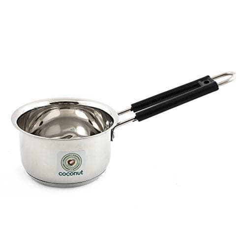 Coconut Stainless Steel - Multipurpose Sauce Pan | Ideal for Heating Milk, Making Tea & Coffee | Heavy Gauge, Capsulated Base & Bakelite Handle | Induction Base | Must Have Kitchen Essential | 500ml