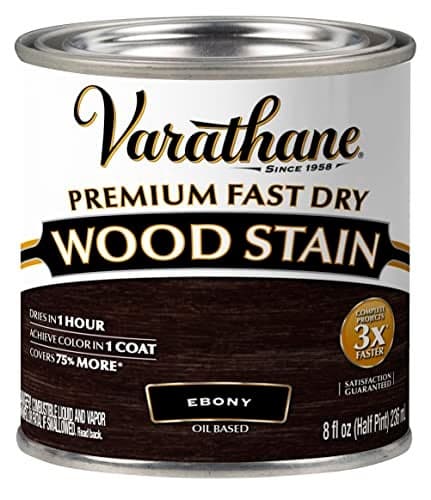Varathane Premium Fast Dry Wood Stain, Half Pint, Ebony