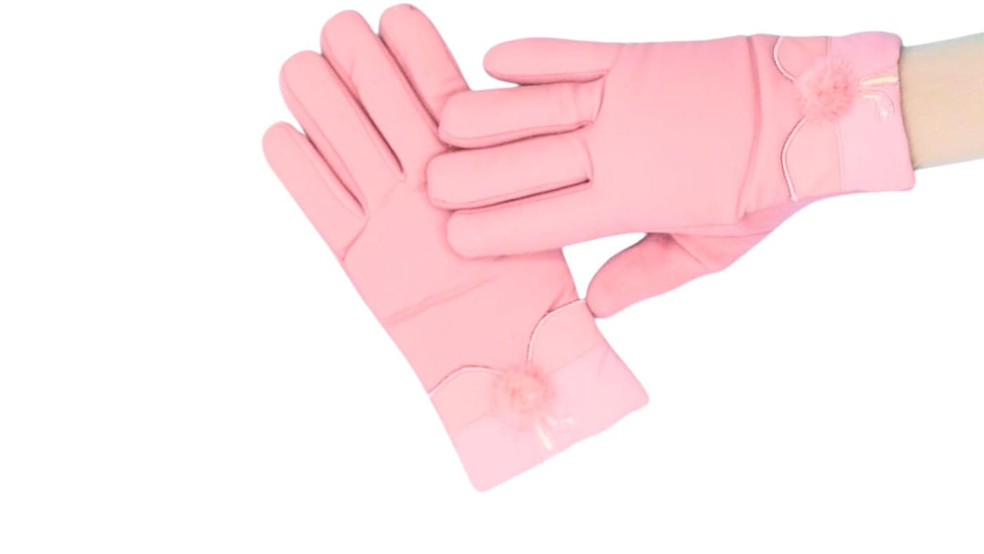 Tomorrow Women Winter Gloves : Winter Warm Touchscreen Gloves for Women Touch Screen Fleece Lined Knit Anti-Slip Wool Glove (Pink)