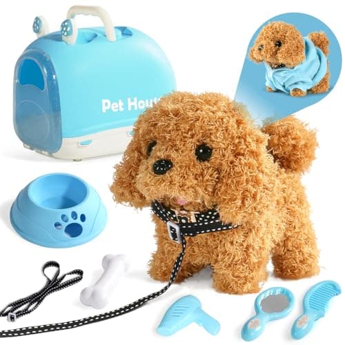 TONZE Dog Toys for Girls Kids Toys for 3 4 5 6 7 8 Year Old Girls Boys Birthday Gift Realistic Robot Puppy Toy for Kids 3 4 5 6 Year Old Walking Pet Toy Perritos de Juguetes para Nias 3 4 5 6 Aos
