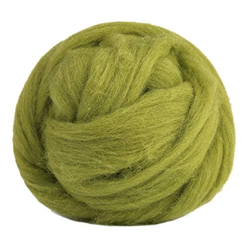 353oz Wool Roving Wool Felting Supplies Pure Wools Chunky Yarn Spinning Wool Roving for Needle Felting Wet Felting DIY Hand Spinning Grass Green