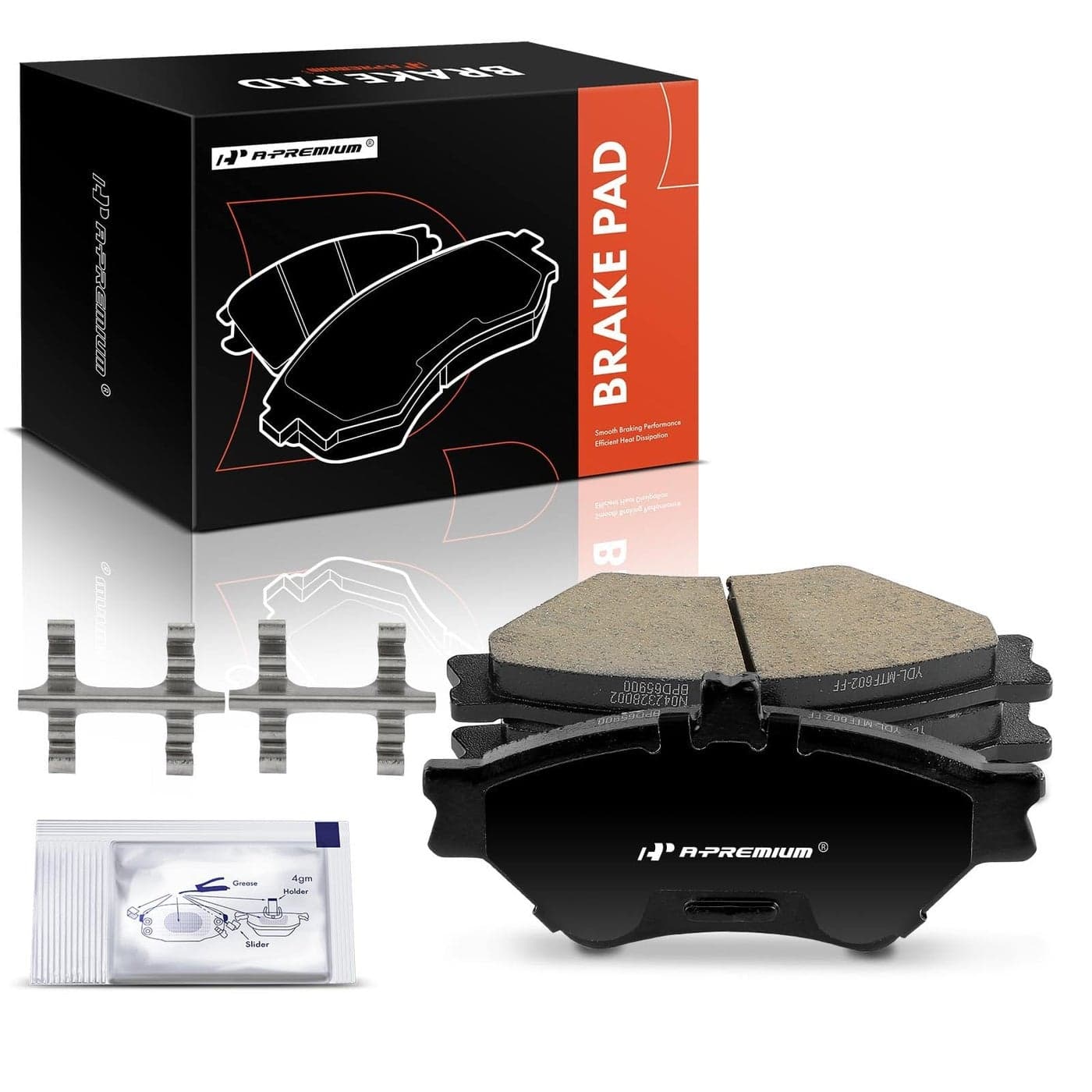 APremium 4 Pcs Front Ceramic Disc Brake Pads Set Compatible with Ford Crown Victoria 19951997 Lincoln Town Car 19951997 Mercury Grand Marquis 19951997