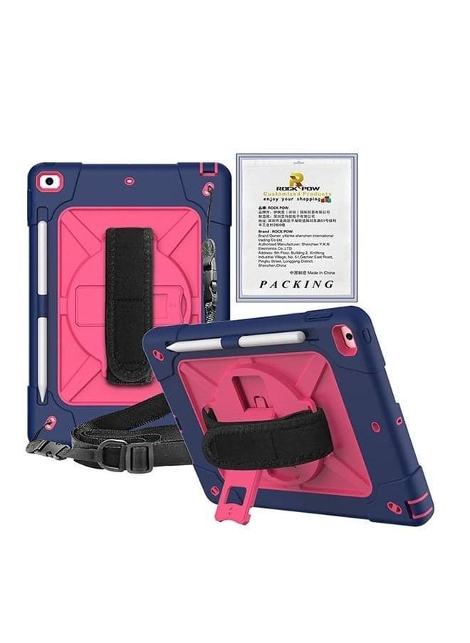 Protective Case Cover for Apple iPad 10.2 inch(2021/2020/2019) Generation Navy Blue/Rose