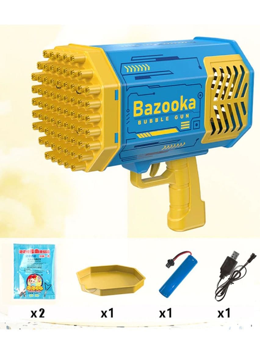69 Hole Gatling Bubble Machine for Children Automatic Bazooka Bubble Gun with Light Electric Soap Bubble Maker Toys For Kids