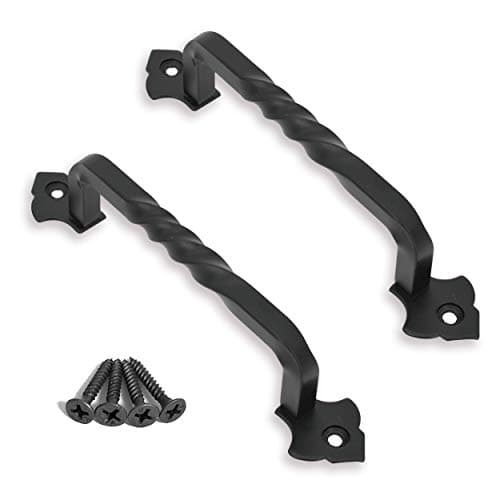 OVOV 2 Pack Barn Door Pull Handle Hardware for Wooden Garden Gate Shed Cabinet Door (6inch)