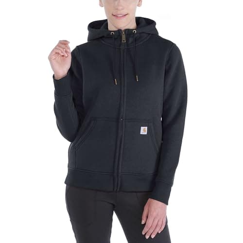 Carhartt womens Clarksburg Full Zip Hoodie Hooded Sweatshirt, Black, Large US