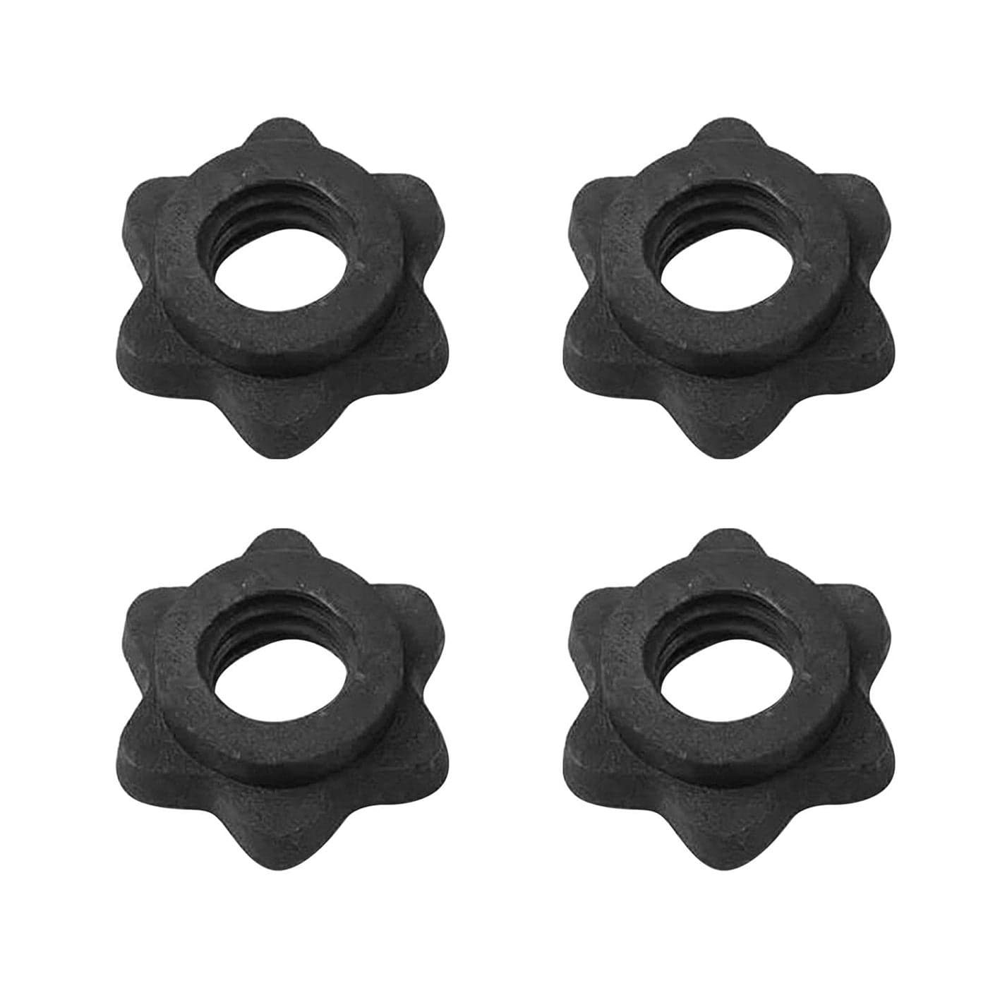 CALIDAKA 4pcs Spinlock Collars Dumbbell Hex Nut Dumbbell Rod Nut 1 Inch Standard Barbell Screw Collar Nonslip Dumbbell Screw Clamps for Dumbell Weight Lifting Fitness Training