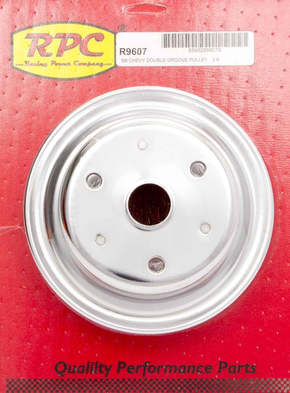 Racing Power Company R9607 Chrome LWP Double Groove Crank Pulley