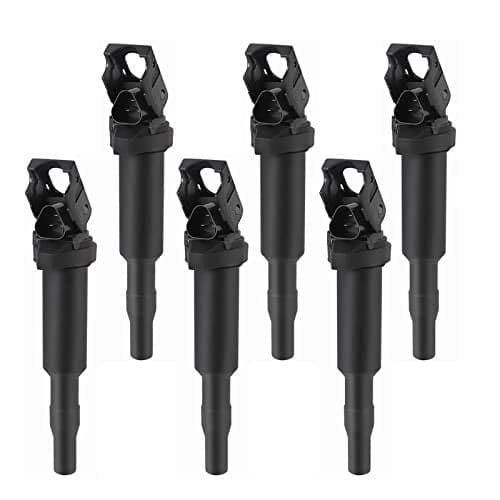 Ignition Coil Pack Set of 6 Fits for BMW 128i 135i 320i 323i 325Ci 328i 330Ci 335i 525i 528i 530i 535i 545i 745Li X3 X5 X6 M5 M6 Z4 1 Series Mini Cooper 2.2 2.5 3.0L Replaces UF-592 UF571 0221504470