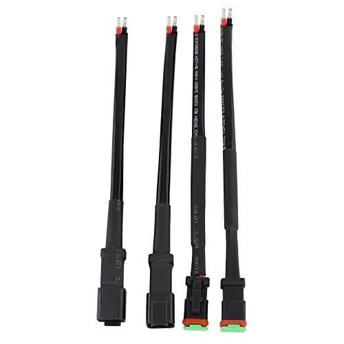 2 Set DT 2 Pin Male Female Wiring Harness for Car Fog Lights Work Driving Lights Bar Replacement Connectors