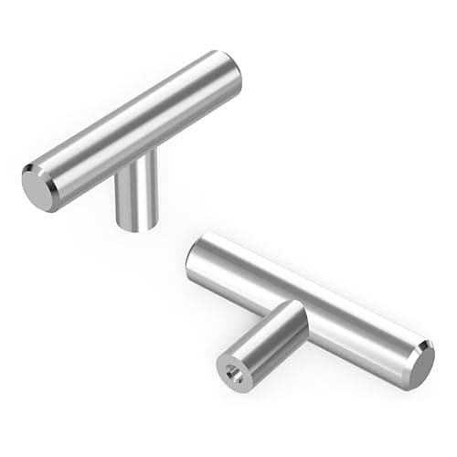 Hickory Hardware 1 Pack Solid Core Kitchen Cabinet Knobs, Luxury Cabinet and Dresser Knobs, Handle Pulls for Doors & Drawers, 2-3/8 Inch, Chrome, Bar Pulls Collection