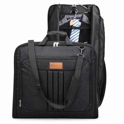FUOCO Garment Bag for Travel | Wrinkle-Free Suit Travel Bag with Multiple Compartments | Carry-On Garment Duffel for Business Trips, Flight & Formal Wear for Men Women Trip Bag