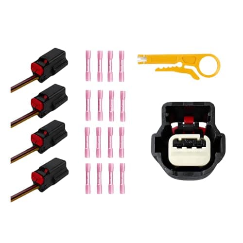 AUTO OCCASION Reverse Backup Parking Sensor Connector 59 inch Pigtail 23428268 1EW63TZZAA 25961317 Parking Aid Sensor Harness 4Pcs Compatible with Cadillac Buick Chevrolet Chevy GMC