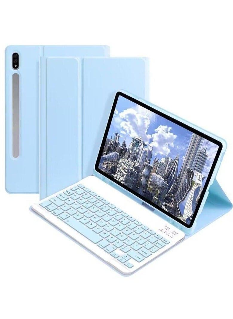Arabic and English Keyboard Case Compatible with Samsung Galaxy Tab S10 FE Plus 13.1 inch 2025 (SM-X620/X626B) Slim PU Cover Detachable Wireless Keyboard