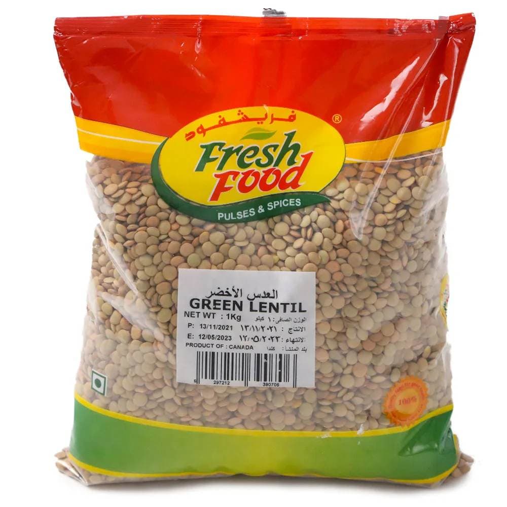 Fresh Food Dried Pulses Green lentils, healthy food, Lentils are high in fiber Green Dal Veg and Non Vegetarian recipes Loaded protein. 1KG
