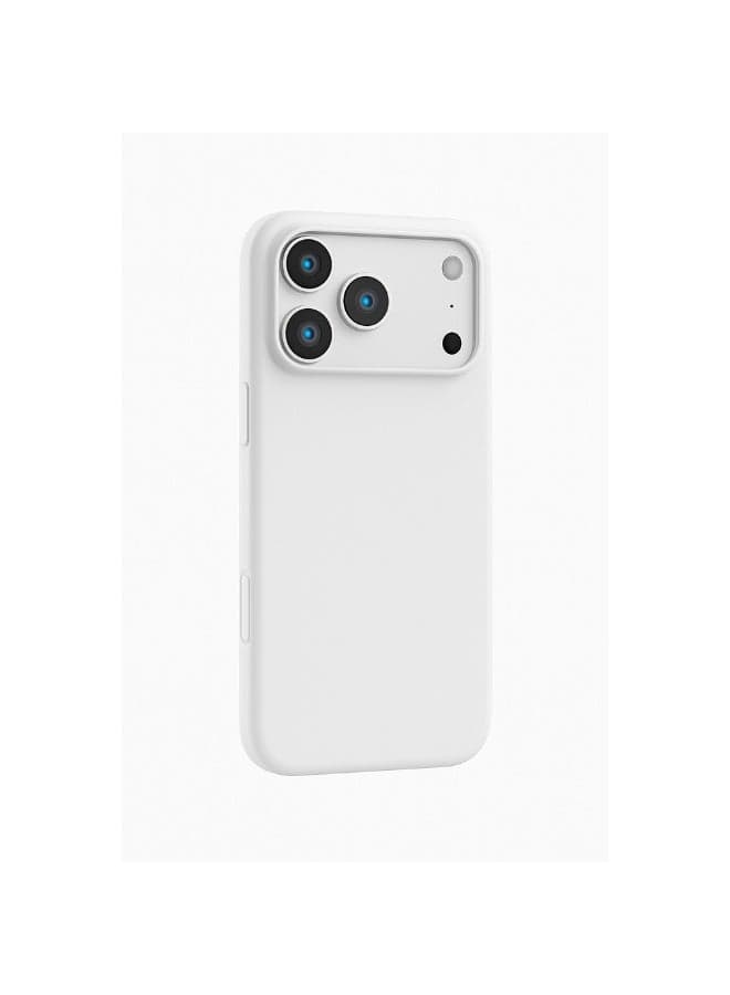 Compatible with iPhone 17 Pro Case , Slim Liquid Silicone 3 Layers Soft Gel Rubber Shockproof Protective Cover with Anti-Scratch Microfiber Lining- White