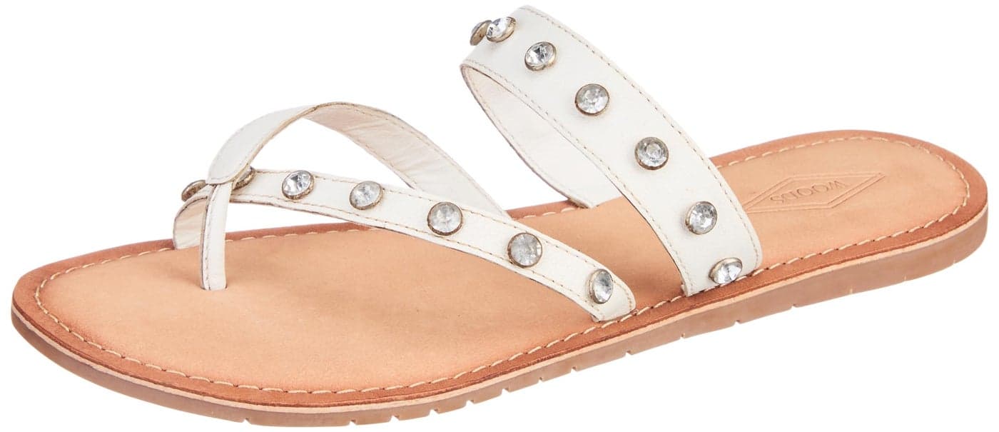 Woodland Women's White SHEEP NAPPA Slipper-5 UK (38 EURO) (OLSJK 1447)