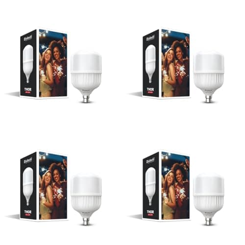 Goldmedal Thor 50W B22 Base LED Bulb For Home & Office | Energy Efficient | 230 Degree Light Coverage | Surge Protection up to 4KV | Rated Life 15000 Hrs |Cool Daylight (6500K) |Pack of 4