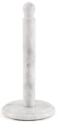 Radicaln White Marble Paper Towel Holder Countertop 125 Inch Towel Stand for Bathroom Kitchen Premium Handmade Countertop Towel Holder Elegant Durable Design