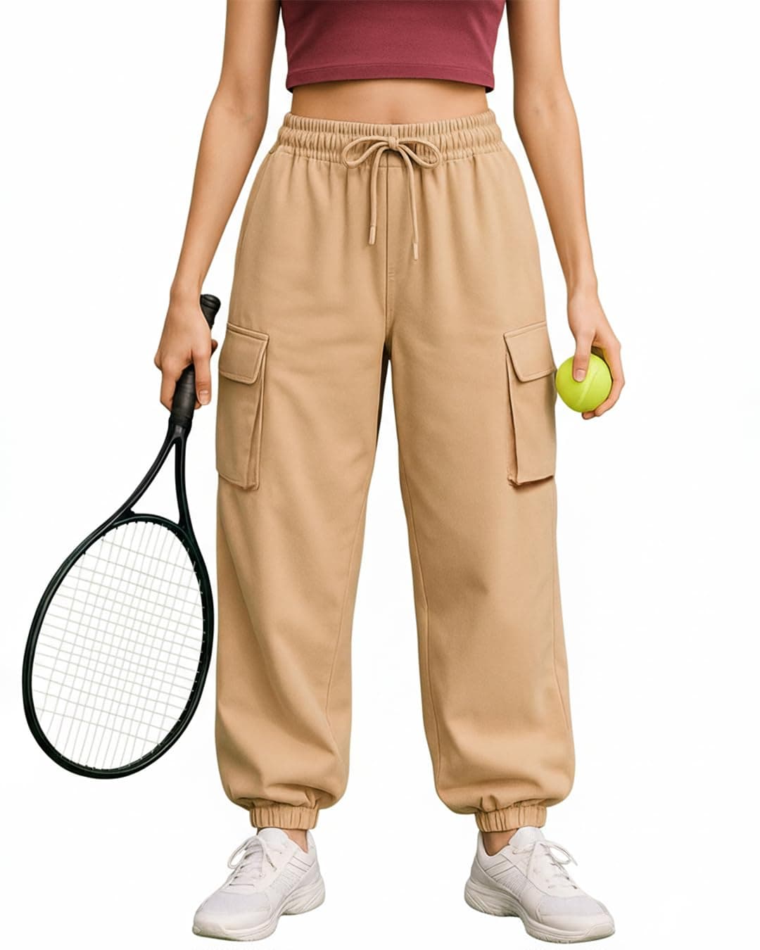 Bewakoof Air 1.0 Women's Solid Super Loose Fit Joggers_585682_Brown_XS